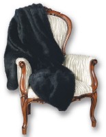 Warm and Inviting Black Plush Throw