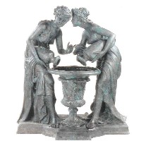 Bronze Water Fountains With Petina