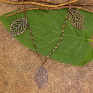 Oxidized Copper Necklace