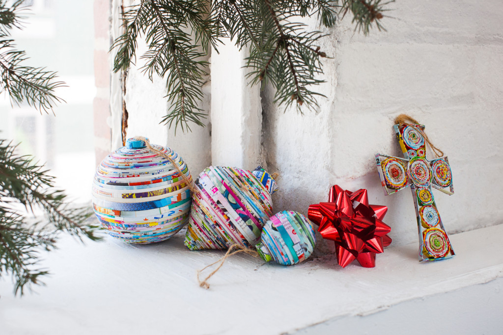 Recycled Paper Ornaments