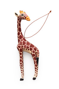 Hand-Carved Giraffe Ornament