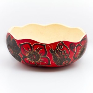 Bowl With Butterflies and Flowers