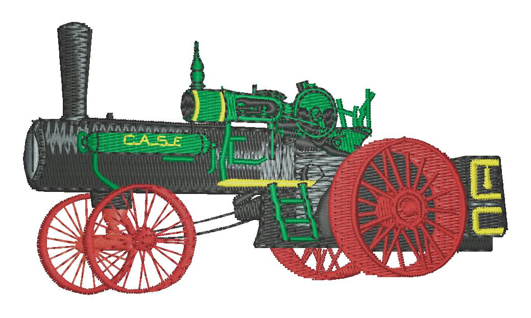 Case Tractor Embroidery Design