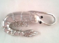 Silver Shrimp Necklace 