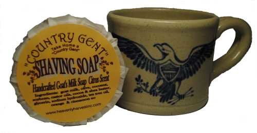 Ceramic Shaving Mug with Shaving Soap